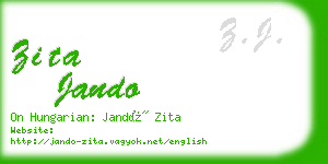 zita jando business card